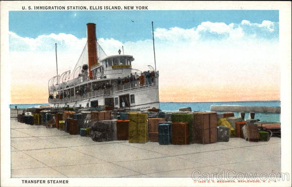 U.S. Immigration Station, Transfer Steamer, Ellis Island New York City