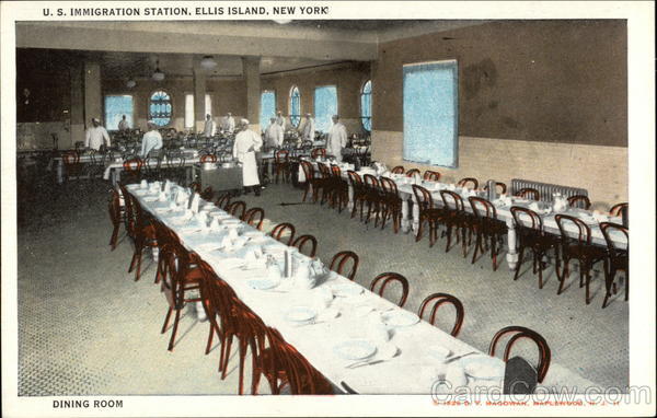 Dining Room, US Immigration Station Ellis Island New York