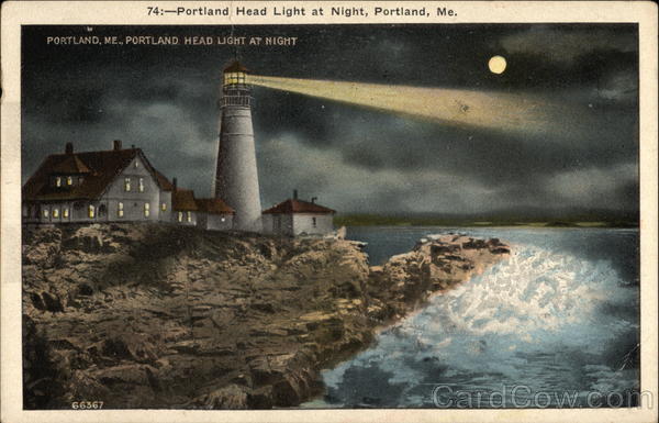 Portland Head Light at Night Maine
