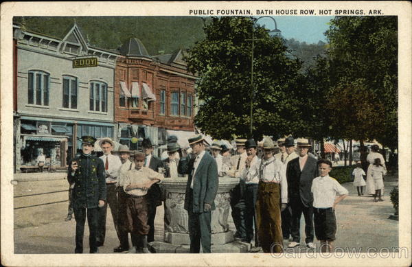 Public Fountain, Bath House Row Hot Springs Arkansas