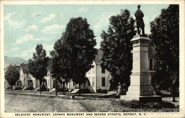 Soldiers' Monument, Corner of Monument and Second Streets Deposit New York