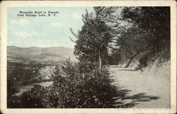Mountain Road to Deposit from Oquaga Lake New York