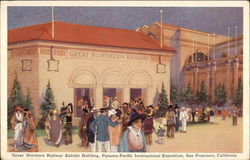 Great Northern Railway Exhibit Building San Francisco, CA Postcard Postcard
