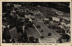 Air View of Iowa State College Campus Ames, IA Postcard Postcard