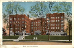 "The Commodore", Iowa's Finest Apartment Hotel Des Moines, IA Postcard 