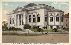 N.C. Public Library, St. Charles Avenue Postcard