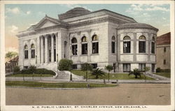 N.C. Public Library, St. Charles Avenue New Orleans, LA Postcard Postcard