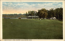 View on Golf Links, Country Club Canton, OH Postcard Postcard