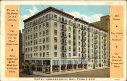 Hotel Lankershim San Francisco, CA Postcard Postcard
