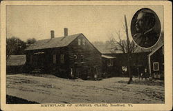 Birthplace of Admiral Clark Bradford, VT Postcard Postcard