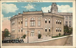 The Public Library Yonkers, NY Postcard Postcard