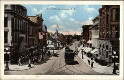 Looking Up State Street Auburn, NY Postcard Postcard