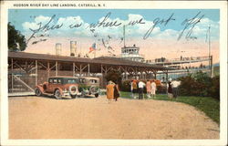 Hudson River Day Line Landing Catskill, NY Postcard Postcard