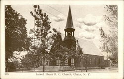 Sacred Heart R.C. Church Chazy, NY Postcard Postcard