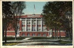 High School Port Henry, NY Postcard 