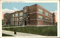 Flanders Graded School Postcard