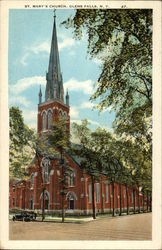 St. Mary's Church Glens Falls, NY Postcard Postcard