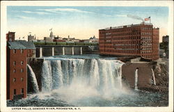 Genesee River - Upper Falls Postcard