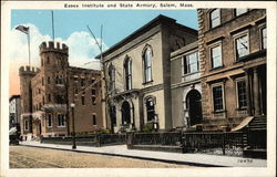 Essex Institute and State Armory Postcard