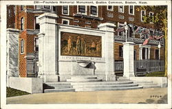 Founders Memorial Monument, Boston Common Postcard