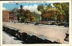 Post Office and Washington Sq. Park Postcard