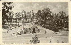 Sweethearts' Monument Fort Devens, MA Postcard Postcard