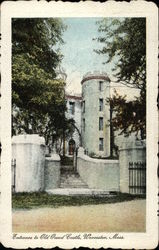 Entrance to Old Oread Castle Postcard