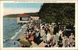 Boardwalk at Alki Beach Seattle, WA Postcard Postcard