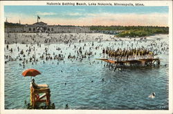 Lake Nokomis - Nokomis Bathing Beach Postcard