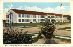 Parrish Junior High School on Pacific Highway Salem, OR Postcard Postcard