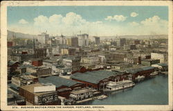 Business Section From the Harbor Postcard
