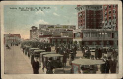 Rolling Chair Parade on Boardwalk Postcard
