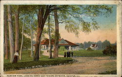 Fairview Park, Looking North East toward Entrance Decatur, IL Postcard Postcard