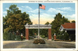 Entrance to Central Louisiana State Hospital Postcard