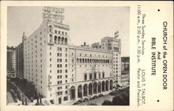 Church of the Open Door and Bible Institute Los Angeles, CA Postcard Postcard