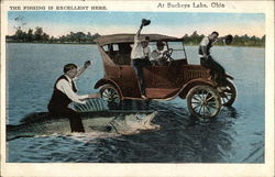 The Fishing is Excellent Here Buckeye Lake, OH Postcard Postcard