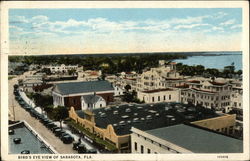 Bird's Eye View of Sarasota, Fla Postcard
