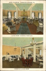 Hotel Riverside Cambridge Springs, PA Postcard Postcard