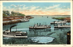 Harbor Scene Tacoma, WA Postcard Postcard