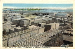 One of the Largest Lumber Yards in the World Washington Postcard Postcard