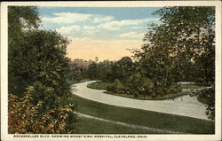 Rockefeller Blvd. Showing Mount Sinai Hospital Cleveland, OH Postcard Postcard