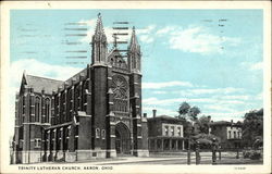 Trinity Lutheran Church Akron, OH Postcard Postcard