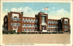 Lincoln Junior High School Salina, KS Postcard Postcard