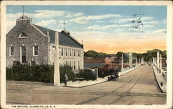The Bridge Glens Falls, NY Postcard Postcard