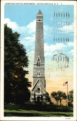 Saratoga Battle Monument Schuylerville, NY Postcard Postcard