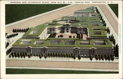 Proposed New Government Bldgs., from 15th St., N.W., Looking East Postcard