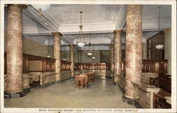 Main Banking Room, The Second National Bank Postcard