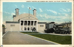 Liberty Theatre and German War Trophy Old Point Comfort, VA Postcard Postcard