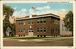 Woodstock Armory Postcard