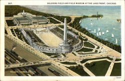 Soldiers Field and Field Museum at the Lake Front Chicago, IL Postcard Postcard